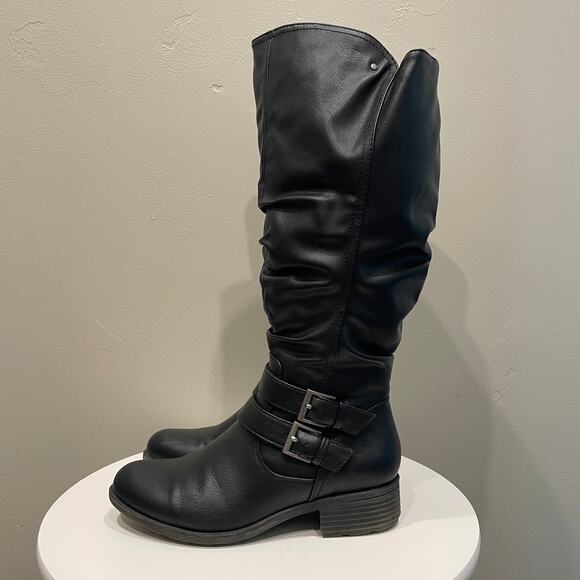 Baretraps Partay Riding Boot Wide Calf in Black - Size: 7.5 W - Picture 4 of 8